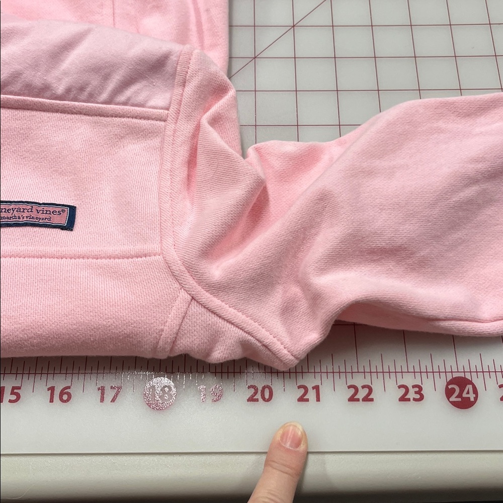 Vineyard Vines Casual Preppy Pink Quarter Zip Cotton Pop Up Collar Sweatshirt M - Picture 15 of 16